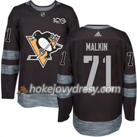 Pánské Hokejový Dres Pittsburgh Penguins Evgeni Malkin 71 1917-2017 100th Anniversary Adidas Černá Authentic